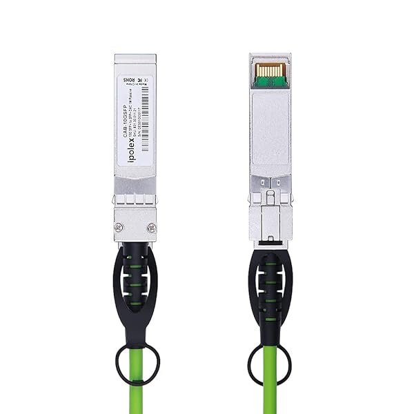 ipolex ipolex 10G SFP+ Twinax Cable 1m Green Direct Attach Copper DAC for Cisco Meraki Ubiquiti Mikrotik Intel Fortinet Netgear D-Link - View 5 of 9