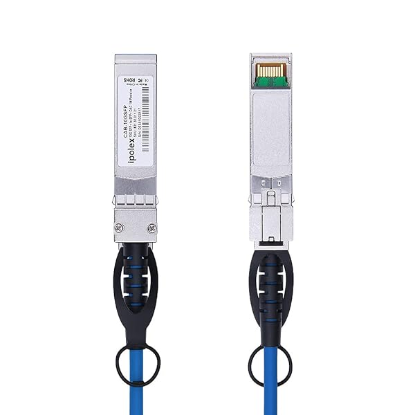 ipolex ipolex 10G SFP+ Twinax Cable 3m Passive Direct Attach Copper DAC Blue Compatible with Cisco Meraki Ubiquiti Mikrotik Intel Fortinet Netgear D-Link Supermicro - View 5 of 9