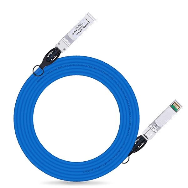 ipolex ipolex 10G SFP+ Twinax Cable 3m Passive Direct Attach Copper DAC Blue Compatible with Cisco Meraki Ubiquiti Mikrotik Intel Fortinet Netgear D-Link Supermicro