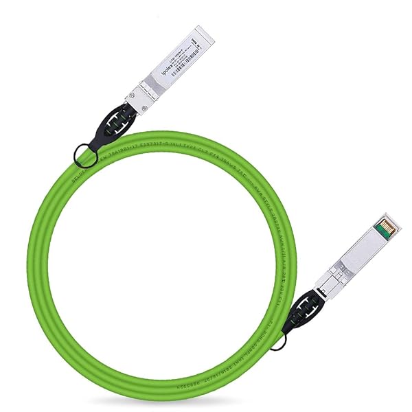 ipolex ipolex 10G SFP+ Twinax Cable 2m Green Direct Attach Copper DAC Compatible with Cisco Meraki Ubiquiti Mikrotik Intel Fortinet Netgear D-Link Supermicro - View 2 of 8