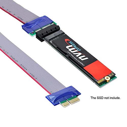 cablecc Cablecc NGFF M-Key NVME AHCI SSD to PCI-E 3.0 1x Vertical Adapter with Male to Female Cable Extension - View 6 of 9