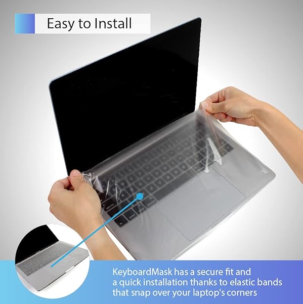 Green Onions Supply KeyboardMask for MacBook Pro 13 Inch Ultra Thin Waterproof Full Cover Keyboard and Touchbar Protector Matte Finish 2016 to 2020 - View 6 of 8
