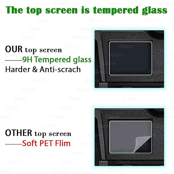 iDaPro iDaPro Screen Protector for Nikon D850 2 Pack Tempered Glass Easy Installation Top Screen Protection - View 3 of 7