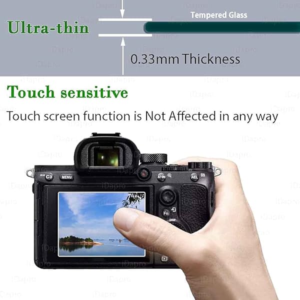 iDaPro iDaPro Screen Protector for Nikon D850 2 Pack Tempered Glass Easy Installation Top Screen Protection - View 6 of 7