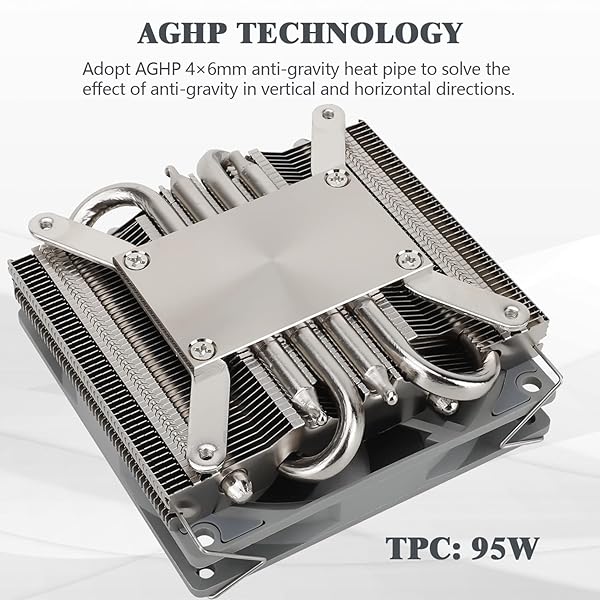 Thermalright Thermalright AXP90 X36 Low Profile ITX CPU Cooler - Slim 36mm Heatsink for AMD & Intel LGA CPUs - View 4 of 8