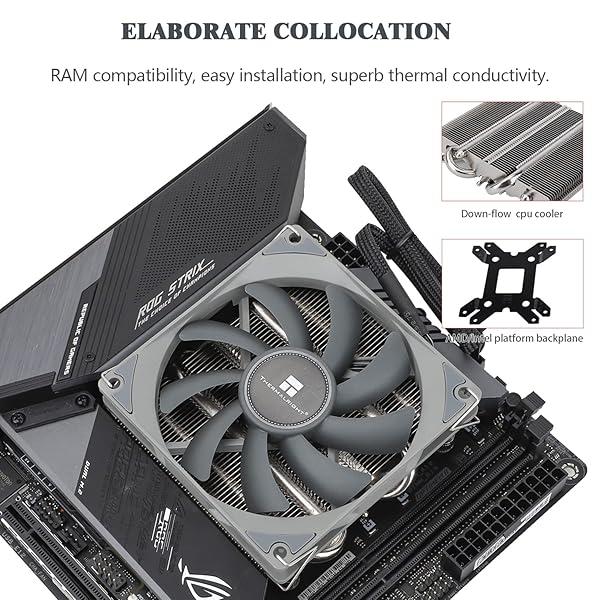 Thermalright Thermalright AXP90 X36 Low Profile ITX CPU Cooler - Slim 36mm Heatsink for AMD & Intel LGA CPUs - View 6 of 8