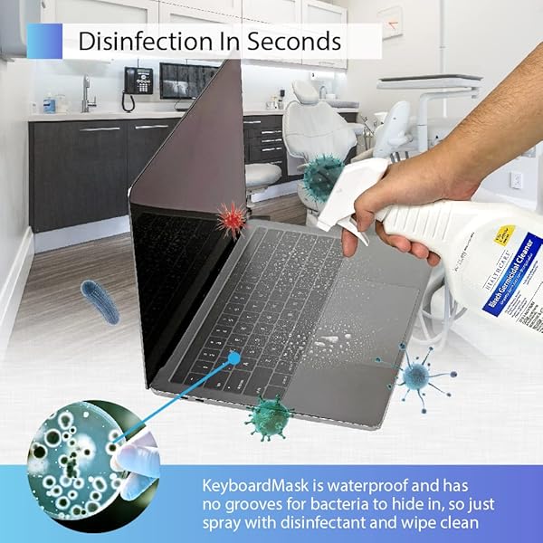 Green Onions Supply KeyboardMask for MacBook Pro 16 Inch Ultra Thin Waterproof Full Cover Keyboard and Touchbar Protector Matte Finish 2016 to 2020 - View 4 of 8