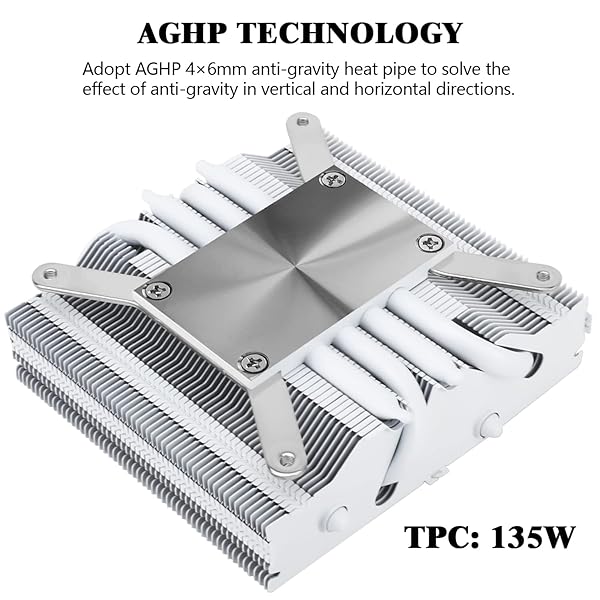 Thermalright Thermalright AXP90-X47 White Low Profile CPU Cooler: Slim 92mm Fan for AMD AM4/AM5 & Intel 1150/1151/1155/1156/1200 - View 4 of 8