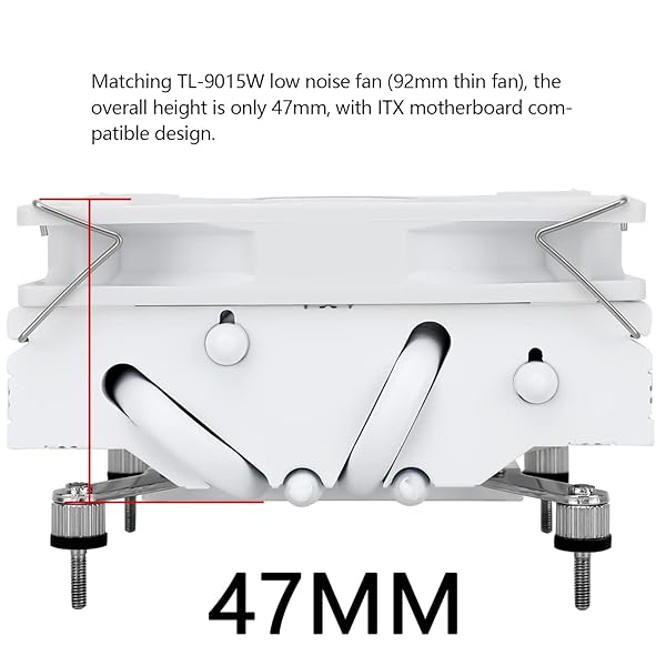 Thermalright Thermalright AXP90-X47 White Low Profile CPU Cooler: Slim 92mm Fan for AMD AM4/AM5 & Intel 1150/1151/1155/1156/1200 - View 5 of 8