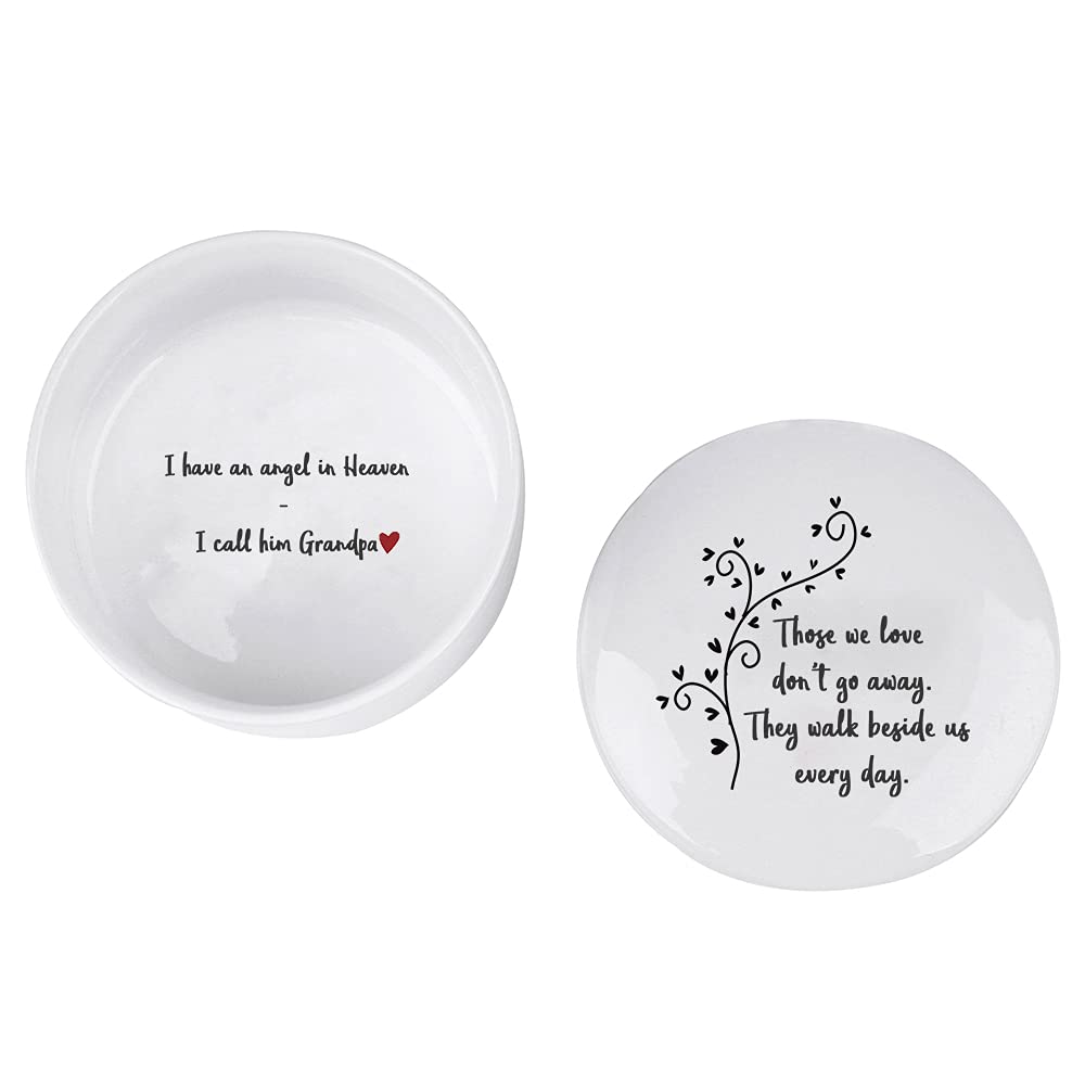 kullder Ceramic Keepsake In Memory of Grandpa, In Loving Memory of Grandfather, Memorial for Grandchild Loss of Grandpa Sympathy, Grieving for Loss of - View 3 of 6