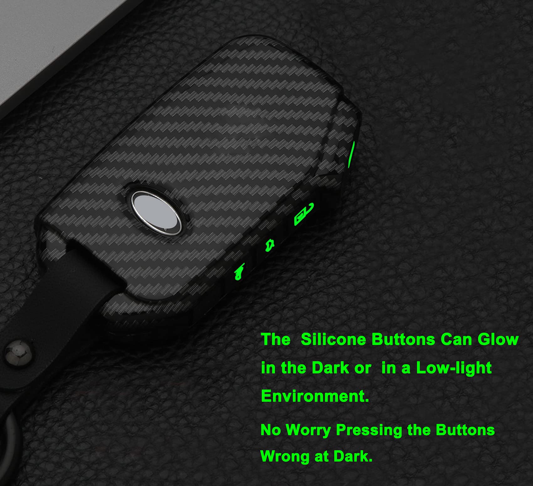 Muxkenper Muxkenper Key Fob Cover Case Fit for Kia Ceed Cerato Forte Niro Seltos Sorento Soul Sportage Telluride K5 Keyless Entry Remote Case Holder ABS Carbon - View 3 of 8