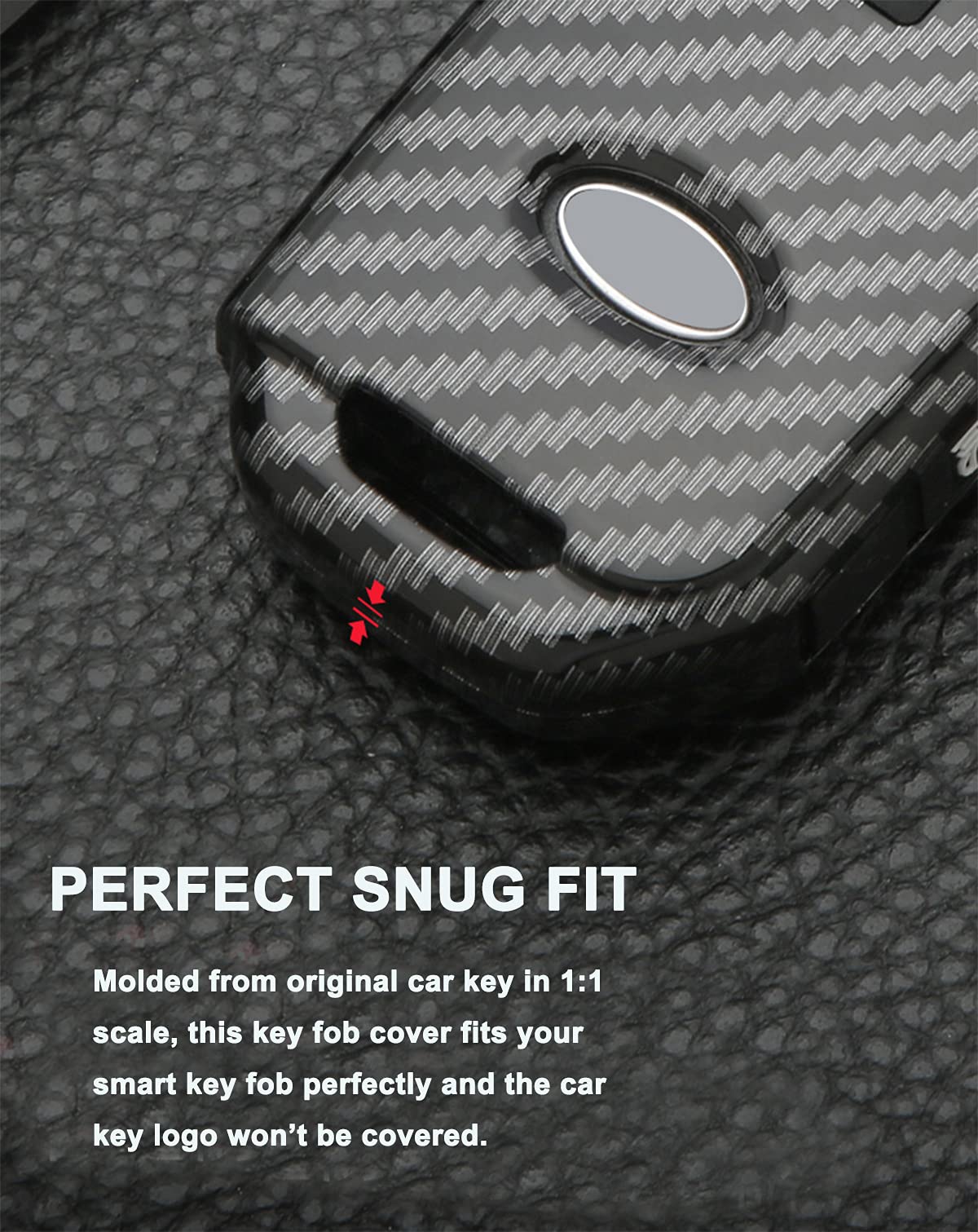 Muxkenper Muxkenper Key Fob Cover Case Fit for Kia Ceed Cerato Forte Niro Seltos Sorento Soul Sportage Telluride K5 Keyless Entry Remote Case Holder ABS Carbon - View 6 of 8