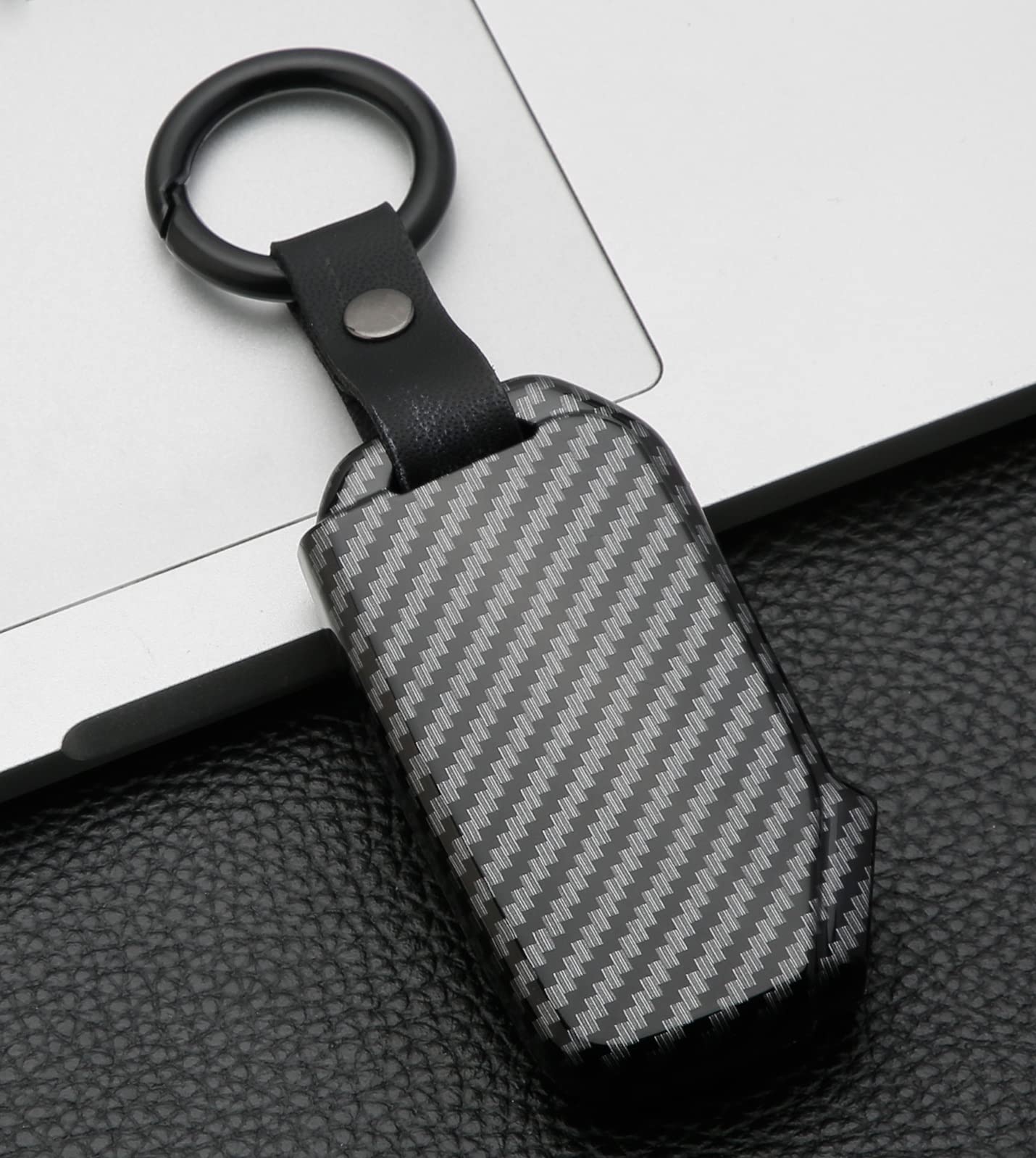 Muxkenper Muxkenper Key Fob Cover Case Fit for Kia Ceed Cerato Forte Niro Seltos Sorento Soul Sportage Telluride K5 Keyless Entry Remote Case Holder ABS Carbon - View 7 of 8