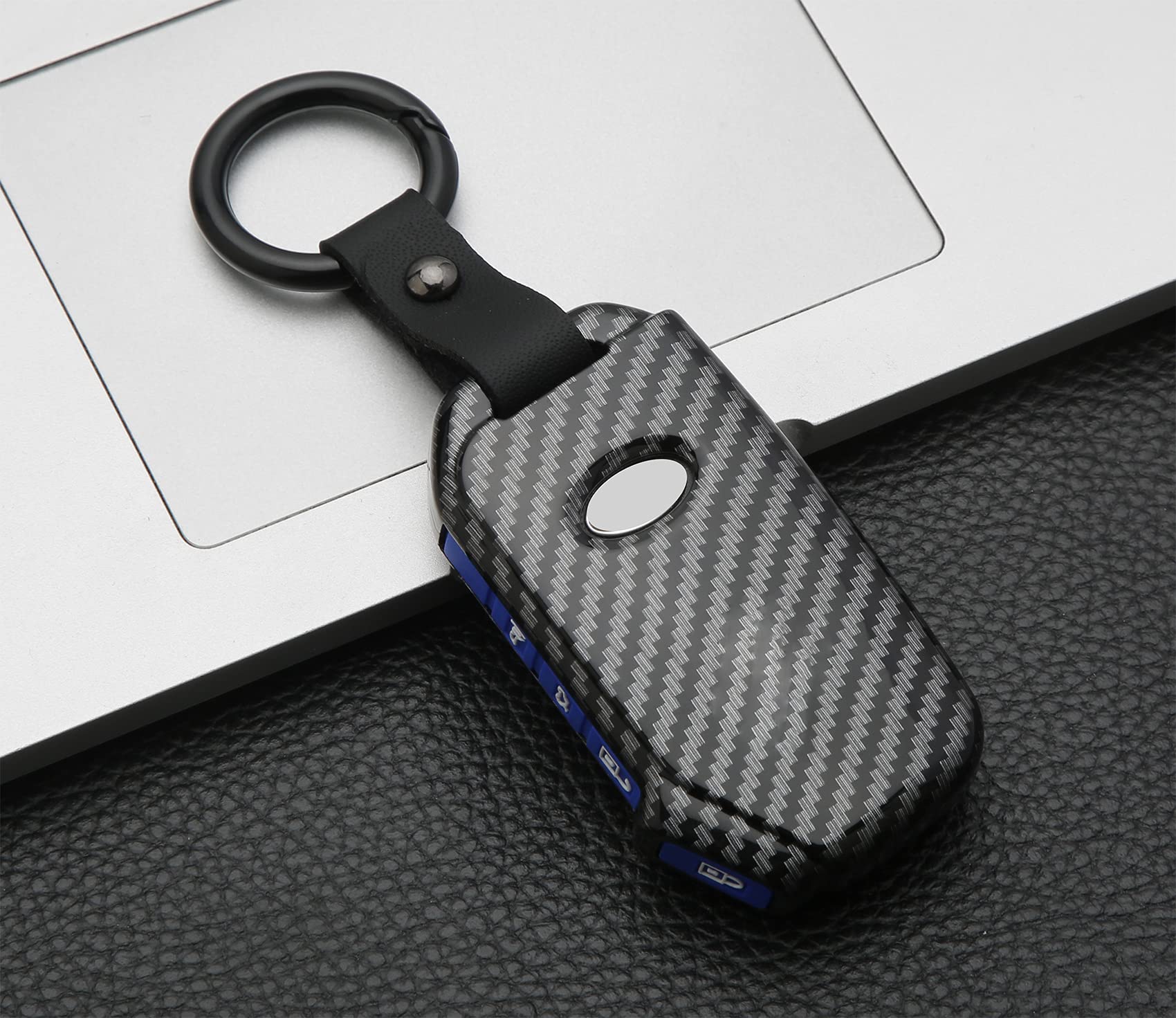 Muxkenper Muxkenper Key Fob Cover Case Fit for Kia Ceed Cerato Forte Niro Seltos Sorento Soul Sportage Telluride K5 Keyless Entry Remote Case Holder ABS Carbon - View 8 of 8