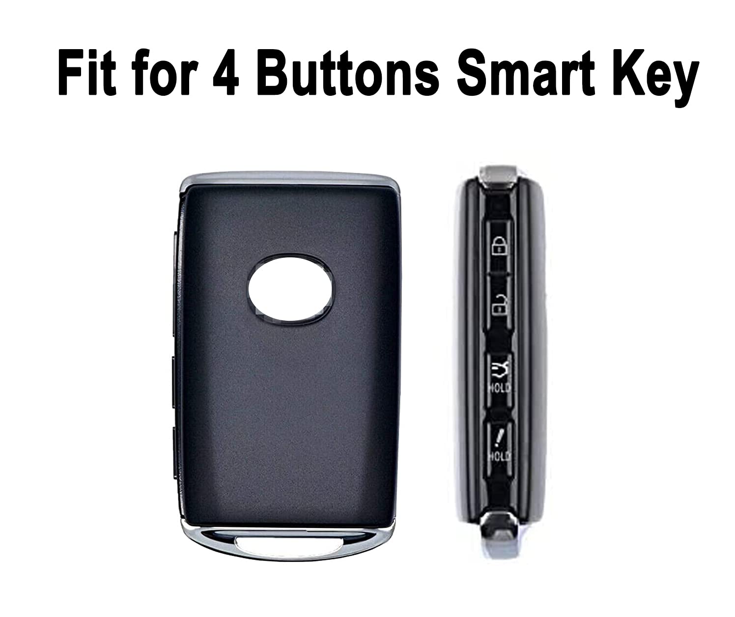 Muxkenper Key Fob Cover Case for 2019-2021 Mazda 3 CX4 CX5 CX8 CX9 CX30 Mazda 6 Keyless Entry Remote ABS Carbon Fiber Black - View 2 of 7