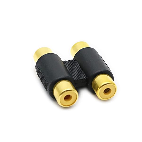 rgzhihuifz RCA Coupler 6 Pack RCA Female to Female Adapter Audio Video Cable Extension for Amplifier Subwoofer - View 5 of 6