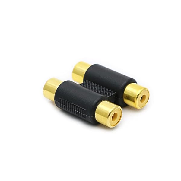 rgzhihuifz RCA Coupler 6 Pack RCA Female to Female Adapter Audio Video Cable Extension for Amplifier Subwoofer - View 6 of 6