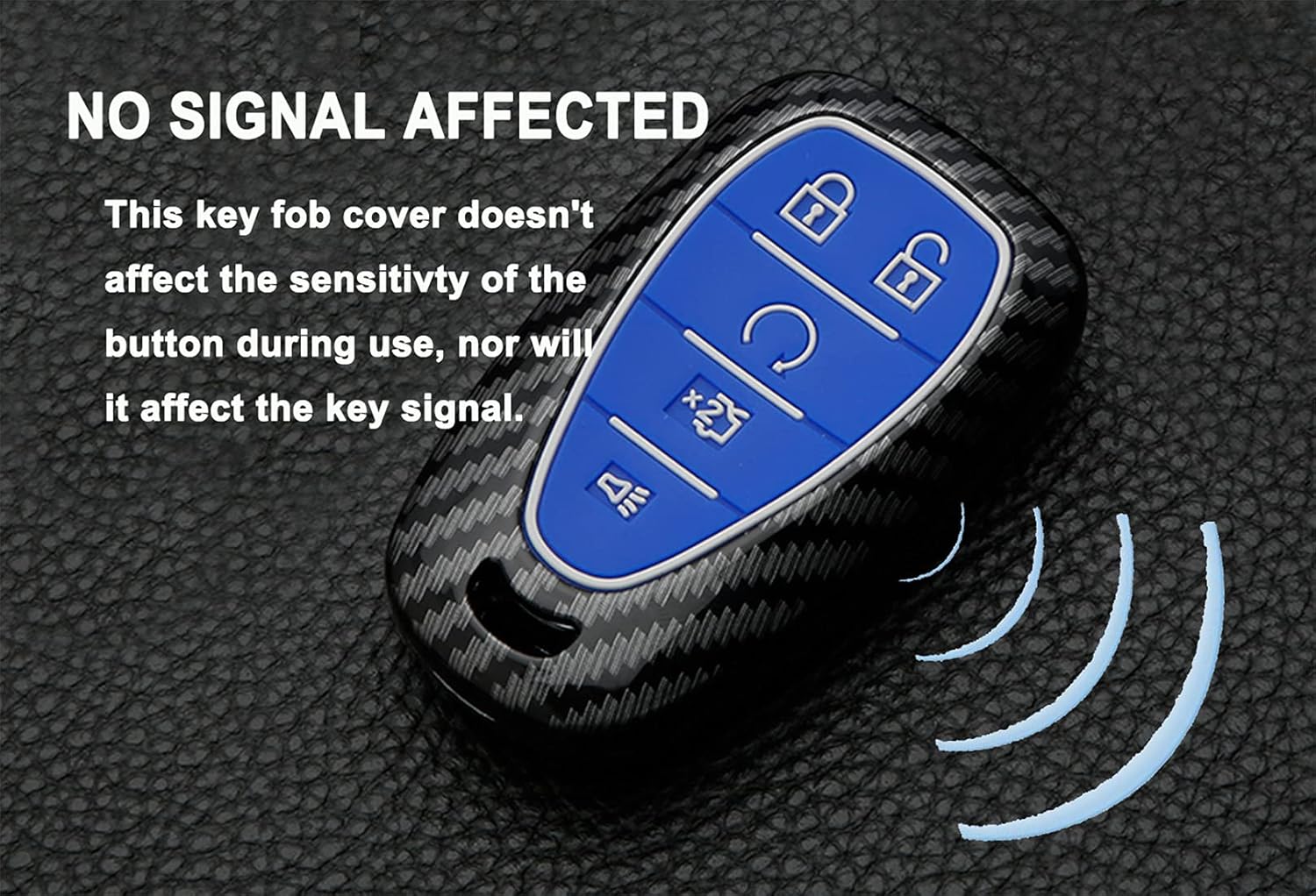 Muxkenper Key Fob Cover Case Fit for Chevrolet 2019 2018 2017 Chevy Malibu Camaro Equinox Trax Traverse Sonic Cruze Volt Spark Keyless Entry Remote Case Holder - View 4 of 9