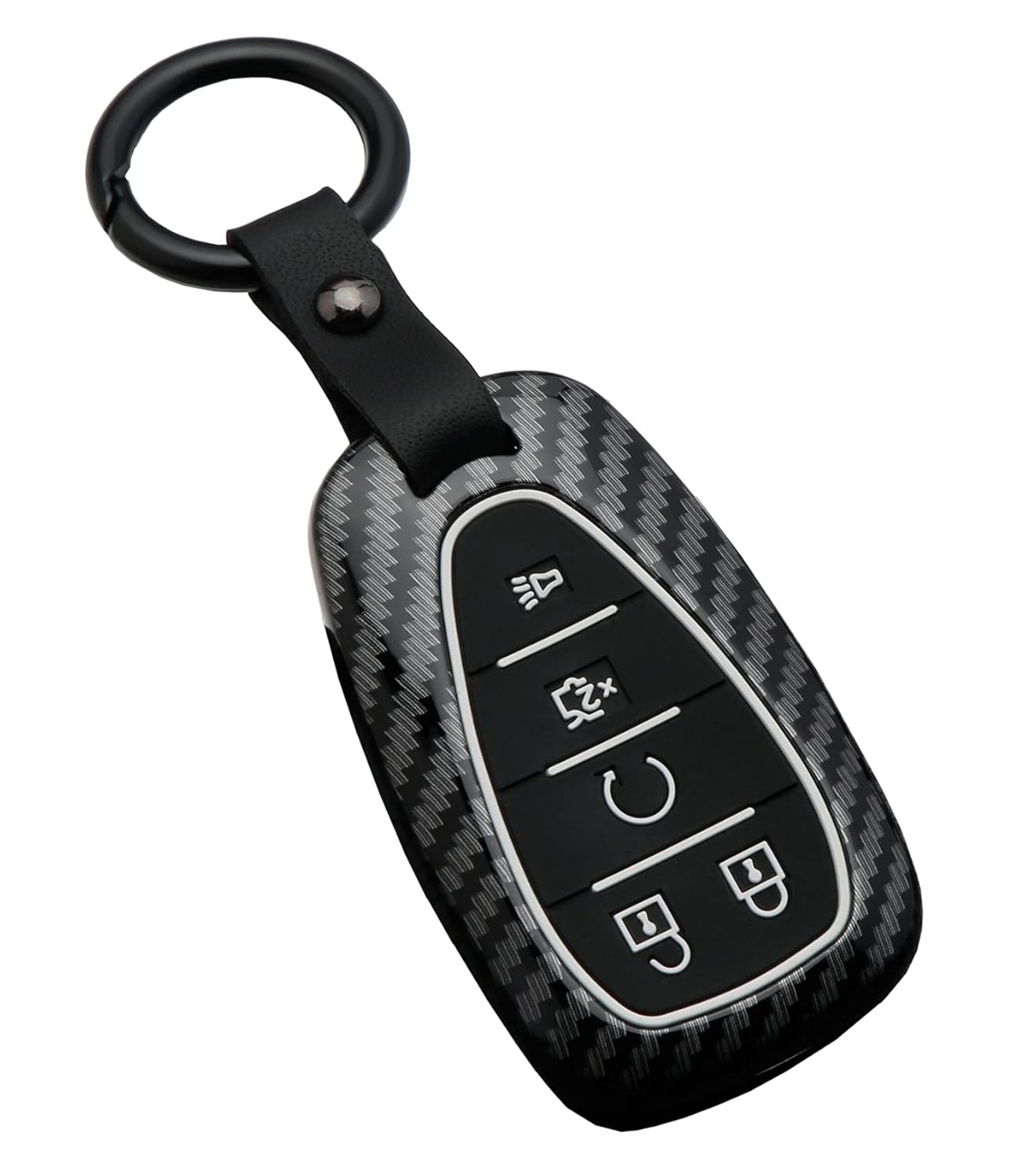 Muxkenper Key Fob Cover Case Fit for Chevrolet 2019 2018 2017 Chevy Malibu Camaro Equinox Trax Traverse Sonic Cruze Volt Spark Keyless Entry Remote Case Holder - View 9 of 9