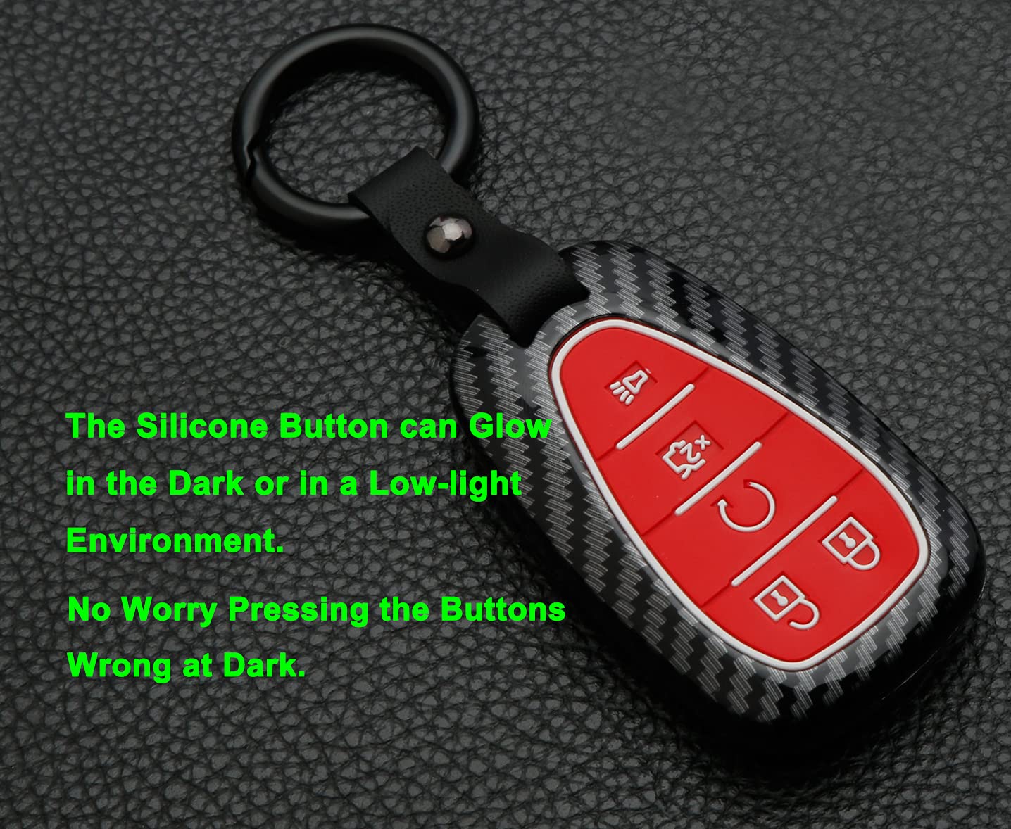 Muxkenper Key Fob Cover Case Fit for Chevrolet 2019 2018 2017 Chevy Malibu Camaro Equinox Trax Traverse Sonic Cruze Volt Spark Keyless Entry Remote Case Holder - View 3 of 7