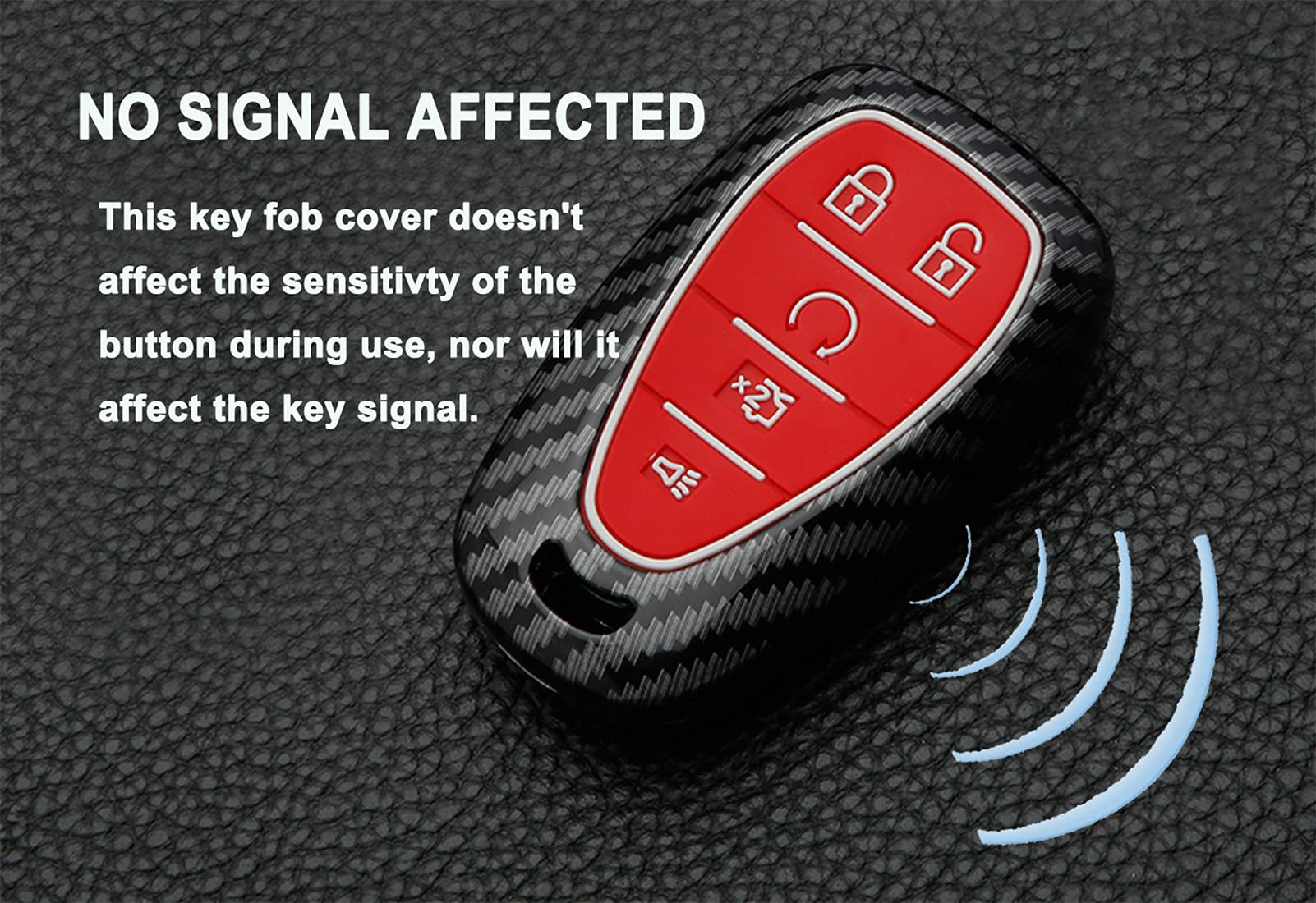 Muxkenper Key Fob Cover Case Fit for Chevrolet 2019 2018 2017 Chevy Malibu Camaro Equinox Trax Traverse Sonic Cruze Volt Spark Keyless Entry Remote Case Holder - View 5 of 7