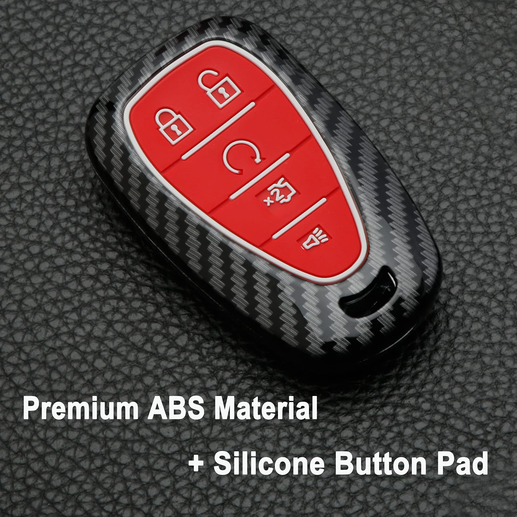 Muxkenper Key Fob Cover Case Fit for Chevrolet 2019 2018 2017 Chevy Malibu Camaro Equinox Trax Traverse Sonic Cruze Volt Spark Keyless Entry Remote Case Holder - View 6 of 7