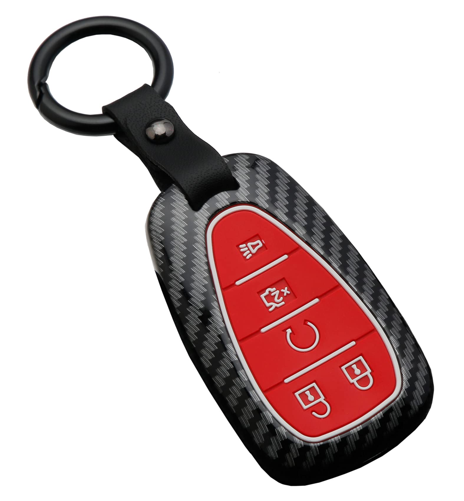 Key Fob Cover Case Fit for Chevrolet 2019 2018 2017 Chevy Malibu Camaro Equinox Trax Traverse Sonic Cruze Volt Spark Keyless Entry Remote Case Holder