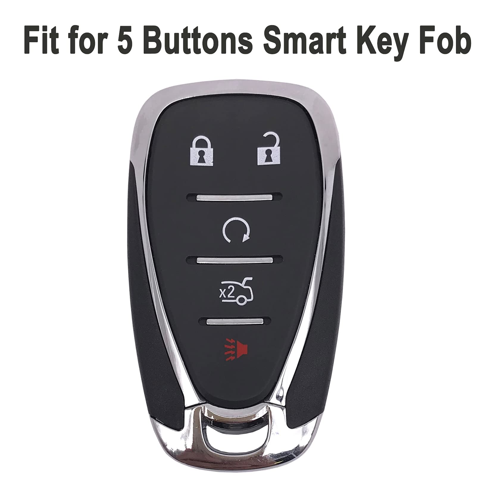 Muxkenper Key Fob Cover Case Fit for Chevrolet 2019 2018 2017 Chevy Malibu Camaro Equinox Trax Traverse Sonic Cruze Volt Spark Keyless Entry Remote Case Holder - View 2 of 7