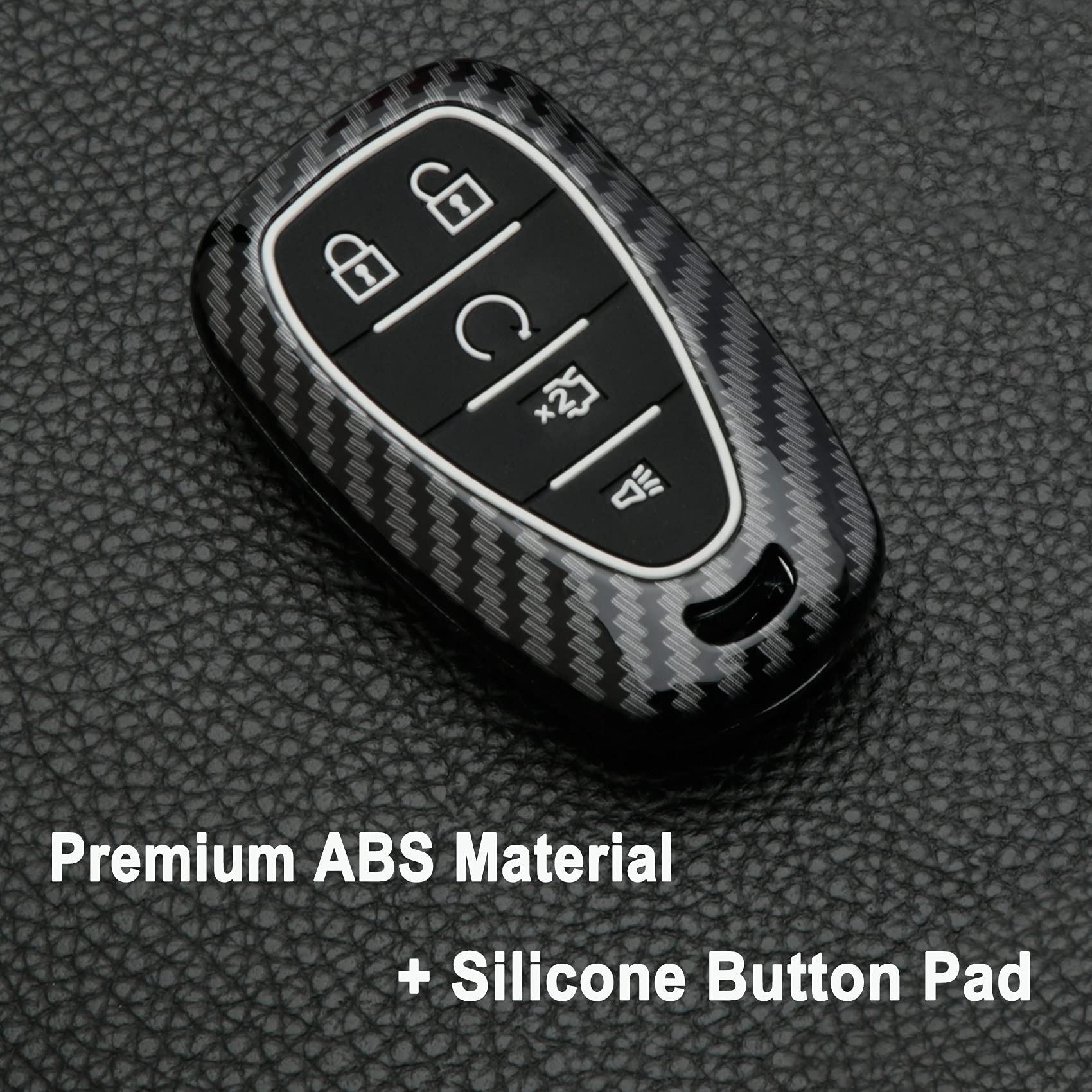 Muxkenper Key Fob Cover Case Fit for Chevrolet 2019 2018 2017 Chevy Malibu Camaro Equinox Trax Traverse Sonic Cruze Volt Spark Keyless Entry Remote Case Holder - View 4 of 7