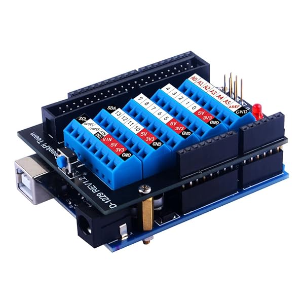 GeeekPi GeeekPi Screw Terminal Hat for Arduino UNO GPIO Expansion Board with Horn Socket Connector and Breakout Module - View 2 of 10