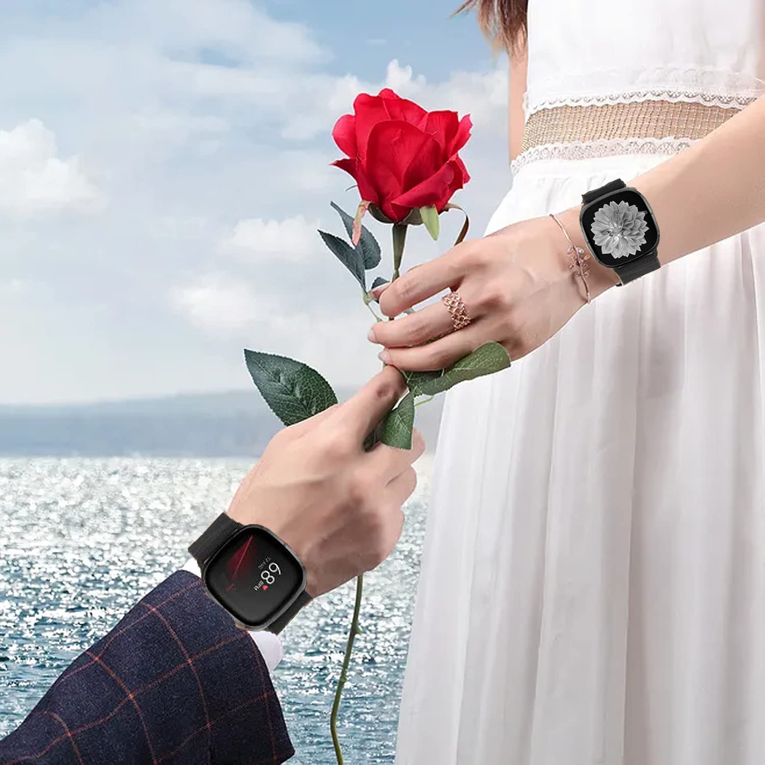 ShuYo ShuYo Nylon Watch Bands for Fitbit Sense and Versa 3 Soft Pattern Replacement Bands for Men and Women 10 Pack - View 6 of 6