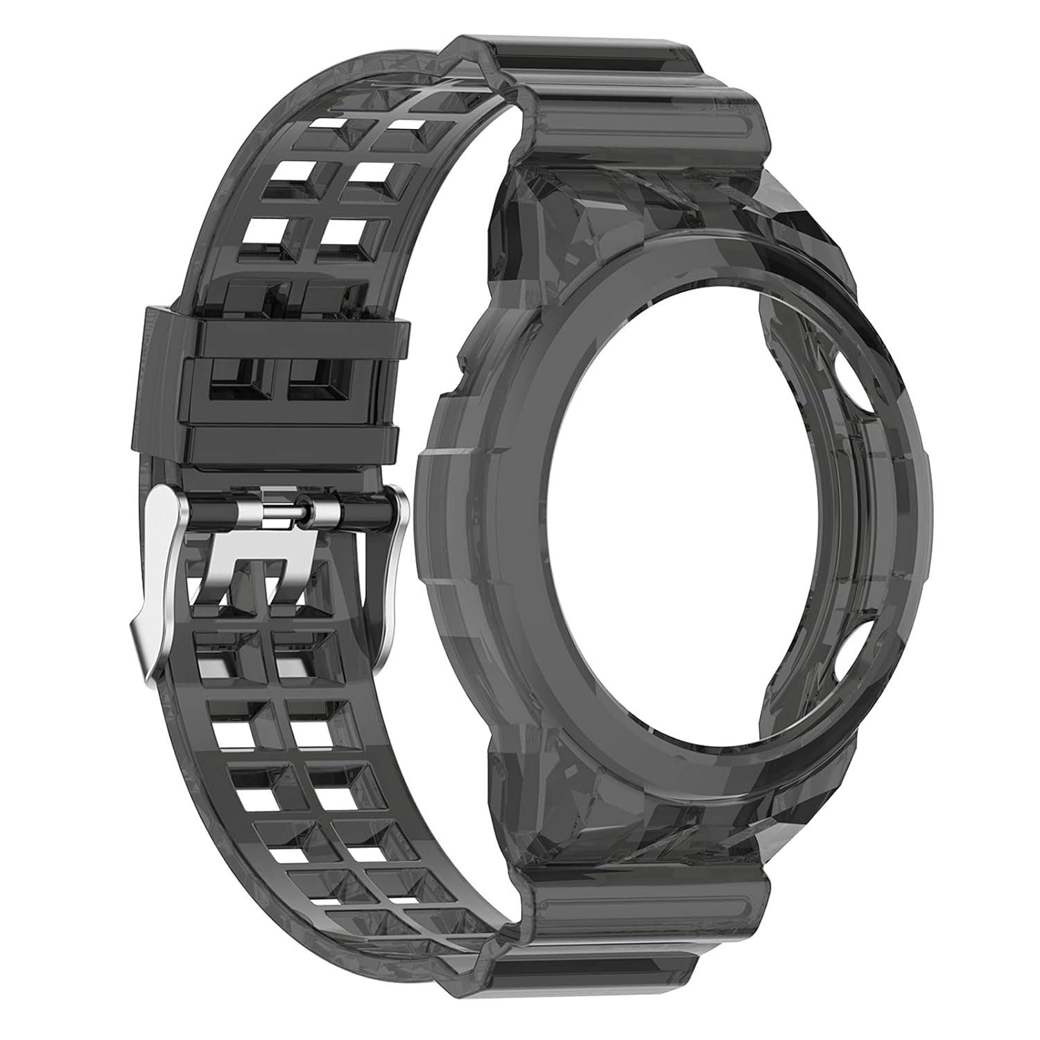 LOKEKE LOKEKE for Huawei Watch GT2 46MM Replacement Wrist Band - Transparency Replacement Silicone Wrist Watch Band Strap For Huawei Watch GT2 46MM(Black)