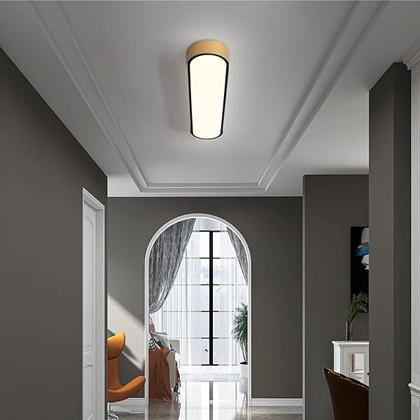 Tioolo Tioolo Dimmable LED Ceiling Lights Modern Acrylic Linear Lamp 2.3FT Semi Flush Mount with Remote for Kitchen Dining Living Room - View 7 of 10