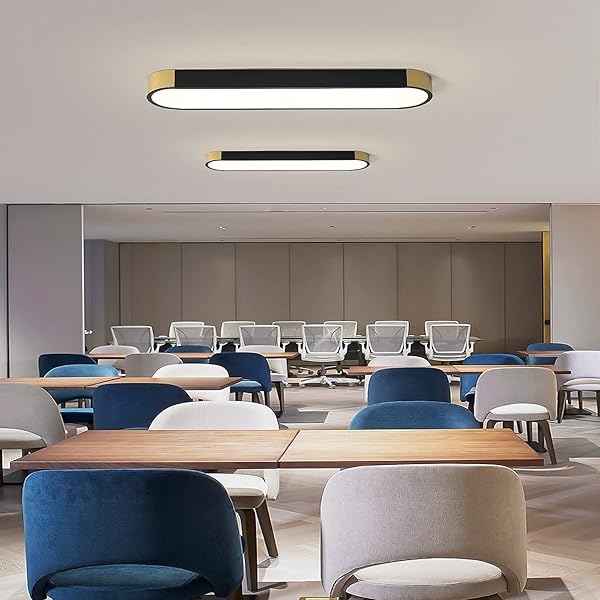 Tioolo Tioolo Dimmable LED Ceiling Lights Modern Acrylic Linear Lamp 2.3FT Semi Flush Mount with Remote for Kitchen Dining Living Room - View 10 of 10