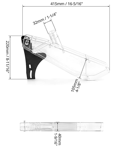 QWORK QWORK Table Saw Protective Guard Cover: Anti-Dust Safety Shell for 7-12 Inch Saws - View 8 of 8