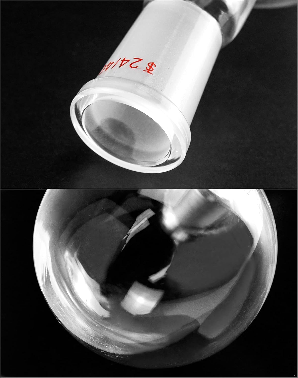 QWORK QWORK 500ml Boiling Flask Single Neck Round Bottom 24/40 Standard Taper Outer Joint Laboratory Glassware - View 5 of 6