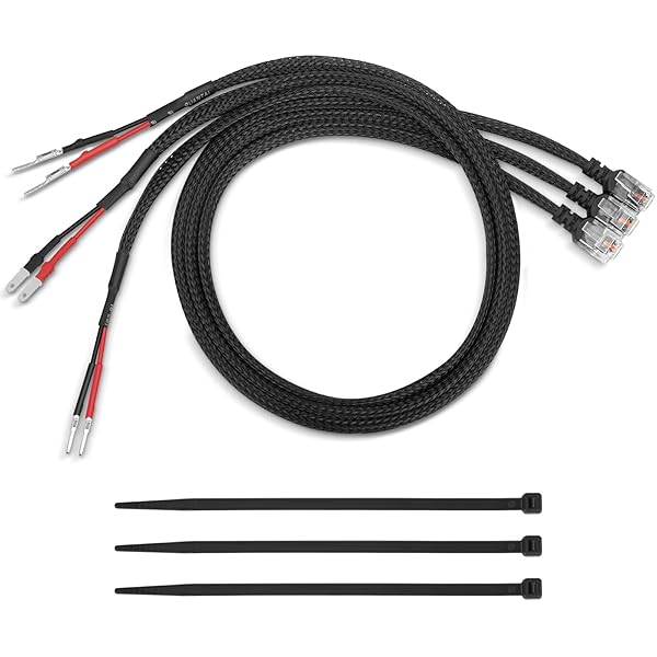 Hydencamm "Hydencamm 14" Hardwire Power Cord Kit for Escort, Valentine One, Uniden Radar Detectors - 3 Braided RJ11 Wires"