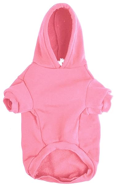 Izefia Dog Hoodies Fleece Sweater for Small Medium Large Dogs and Cats Warm Cotton Winter Apparel Pink - View 4 of 6