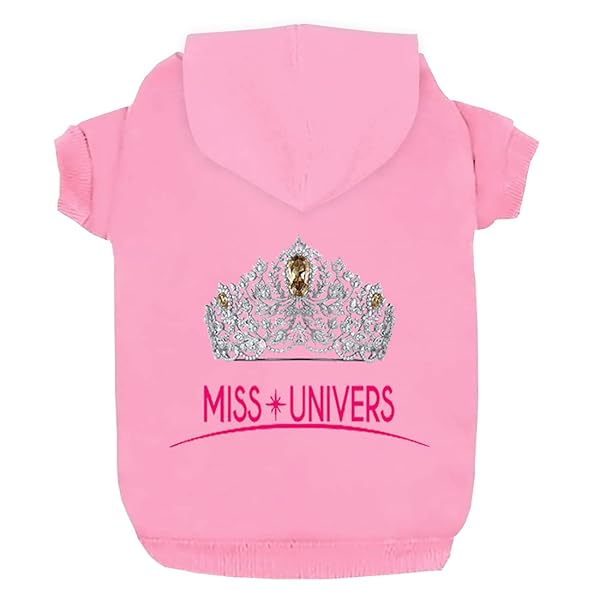 Izefia Dog Hoodies Fleece Sweater for Small Medium Large Dogs and Cats Warm Cotton Winter Apparel Pink - View 2 of 6