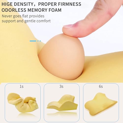 XINJUN XINJUN Memory Foam Lumbar Support Pillow for Car Office Chair Recliner Sofa Beige - View 5 of 8