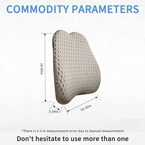 XINJUN XINJUN Memory Foam Lumbar Support Pillow for Car Office Chair Recliner Sofa Beige - View 8 of 8