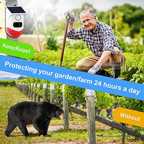 ChunHee Solar Strobe Alarm Light with Motion Sensor & 129dB Siren - Waterproof Security System for Home, Farm & Yard (2 Pack) - View 5 of 10