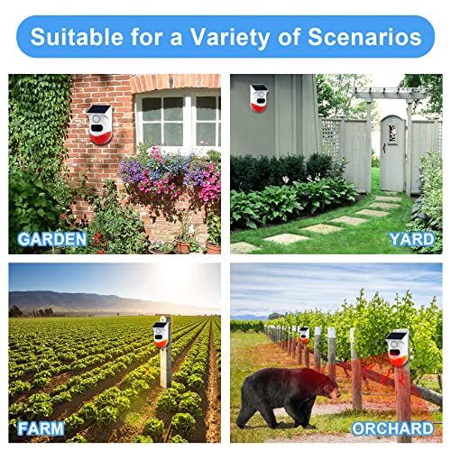 ChunHee Solar Strobe Alarm Light with Motion Sensor & 129dB Siren - Waterproof Security System for Home, Farm & Yard (2 Pack) - View 7 of 10