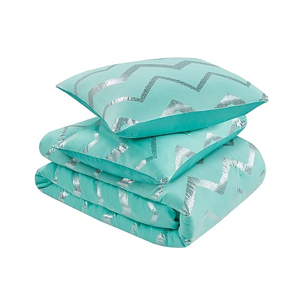 CODi Codi Teen Girls Twin Size Bedding Set Teal Blue Comforter for College Dorm All Seasons 3 Piece Set - View 5 of 8