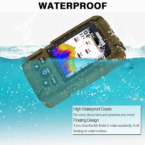 LUCKYLAKER LUCKYLAKER Portable Waterproof Wired Sensor Fish Finder for Boats and Kayaks with Depth Display and Transducer Fishing Gear - View 7 of 9