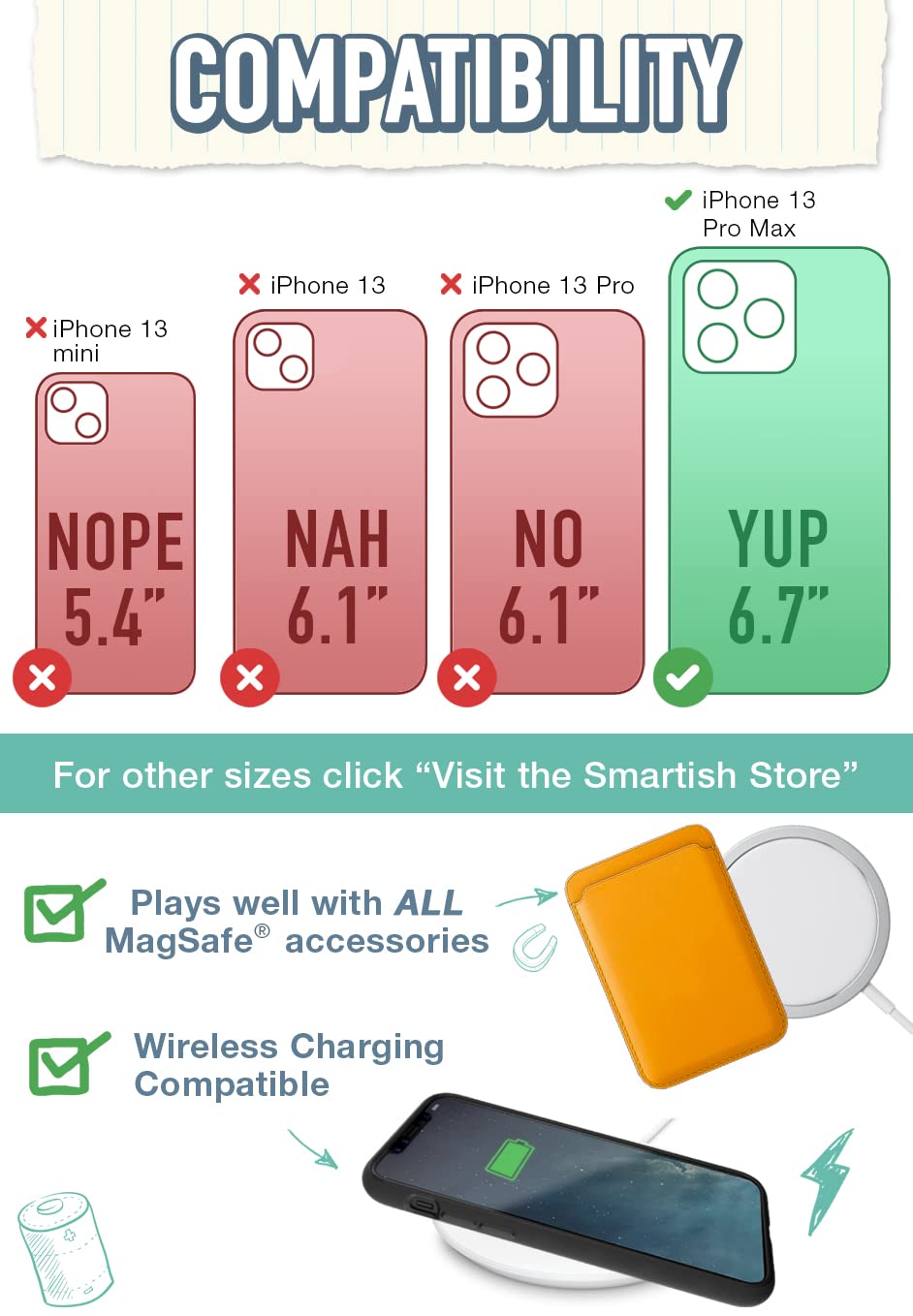 Smartish Smartish iPhone 13 Pro Max Slim Case Lightweight Protective Thin Grip Cover Compatible with MagSafe Microfiber Lining You're Just Jelly - View 6 of 9