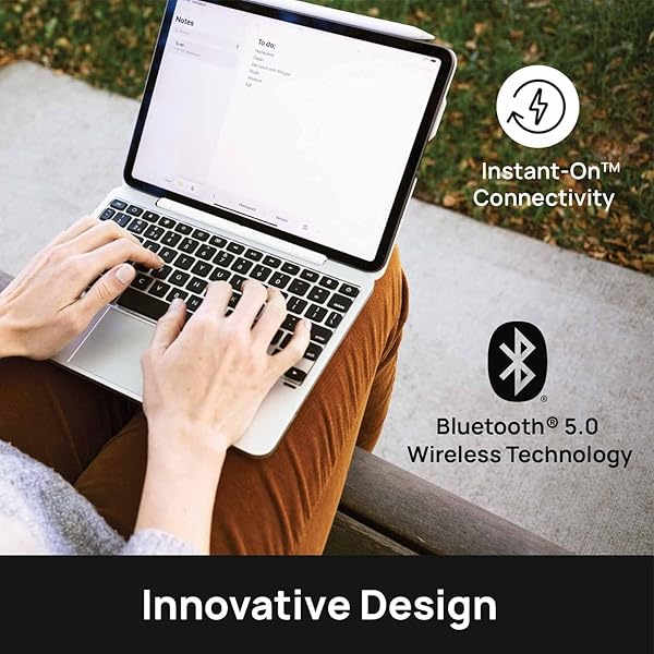 Brydge Upgrade Your iPad Pro 11 with Brydge 11 MAX+ Wireless Keyboard Case & Multi-Touch Trackpad - Silver & White SnapFit Design - View 5 of 8