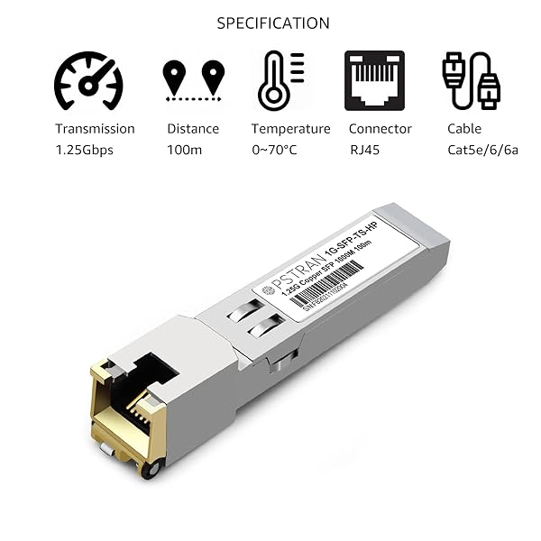 OPSTRAN OPSTRAN 1000BASE-T SFP RJ45 Copper Transceiver Module for HPE Aruba - 10 Pack, 100m Cat5e/6 Compatibility - View 4 of 8