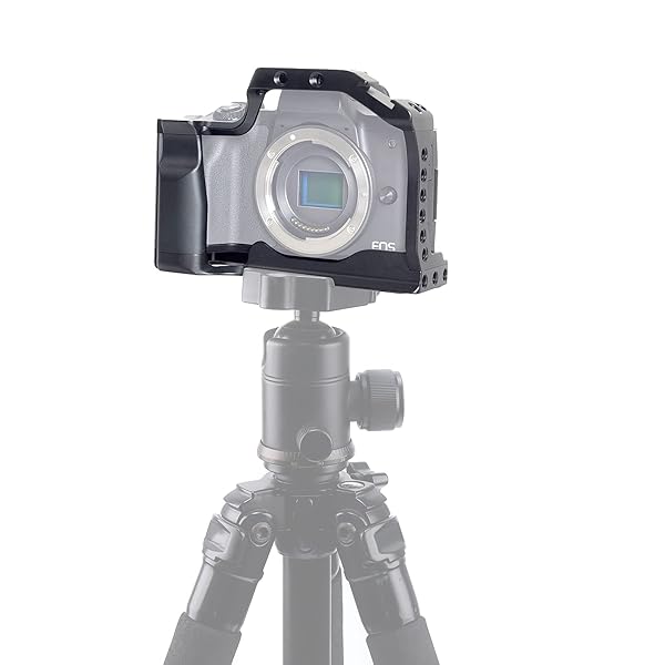 FocusFoto FocusFoto Camera Cage for Canon EOS M50/M5 - Aluminium Rig with Cold Shoe & Mounting Screws for Video Filmmaking - View 7 of 11