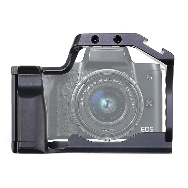 FocusFoto FocusFoto Camera Cage for Canon EOS M50/M5 - Aluminium Rig with Cold Shoe & Mounting Screws for Video Filmmaking - View 10 of 11